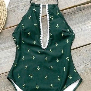 NWT Cupshe Limited Edition Cactus Print Swimsuit